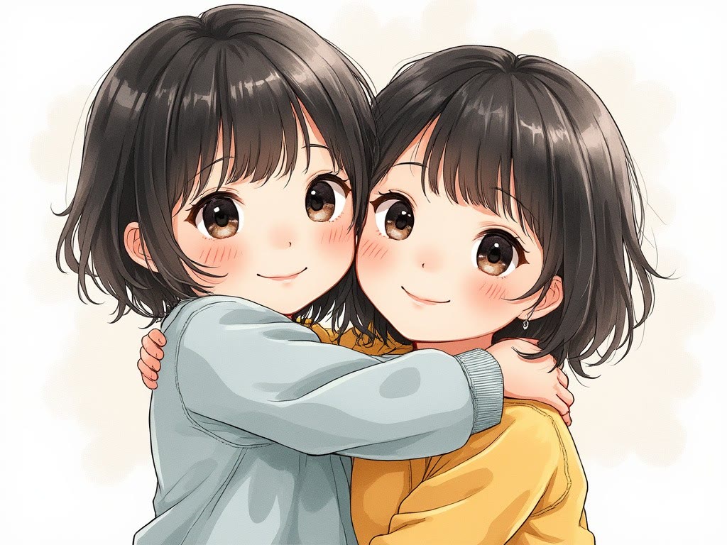 Two young children smiling outdoors